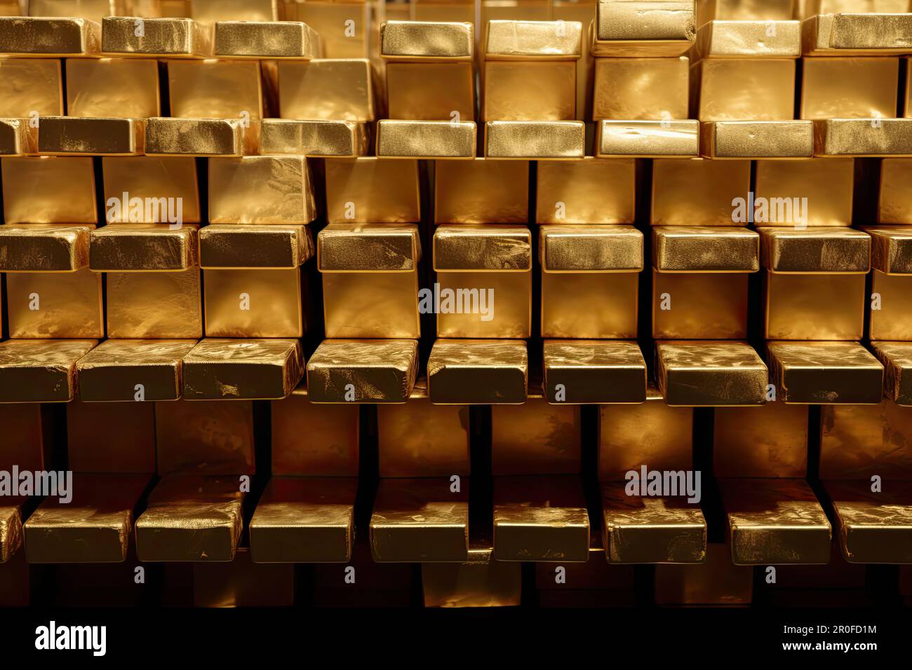 concept of Investing in physical gold, in ingot bars form. A timeless