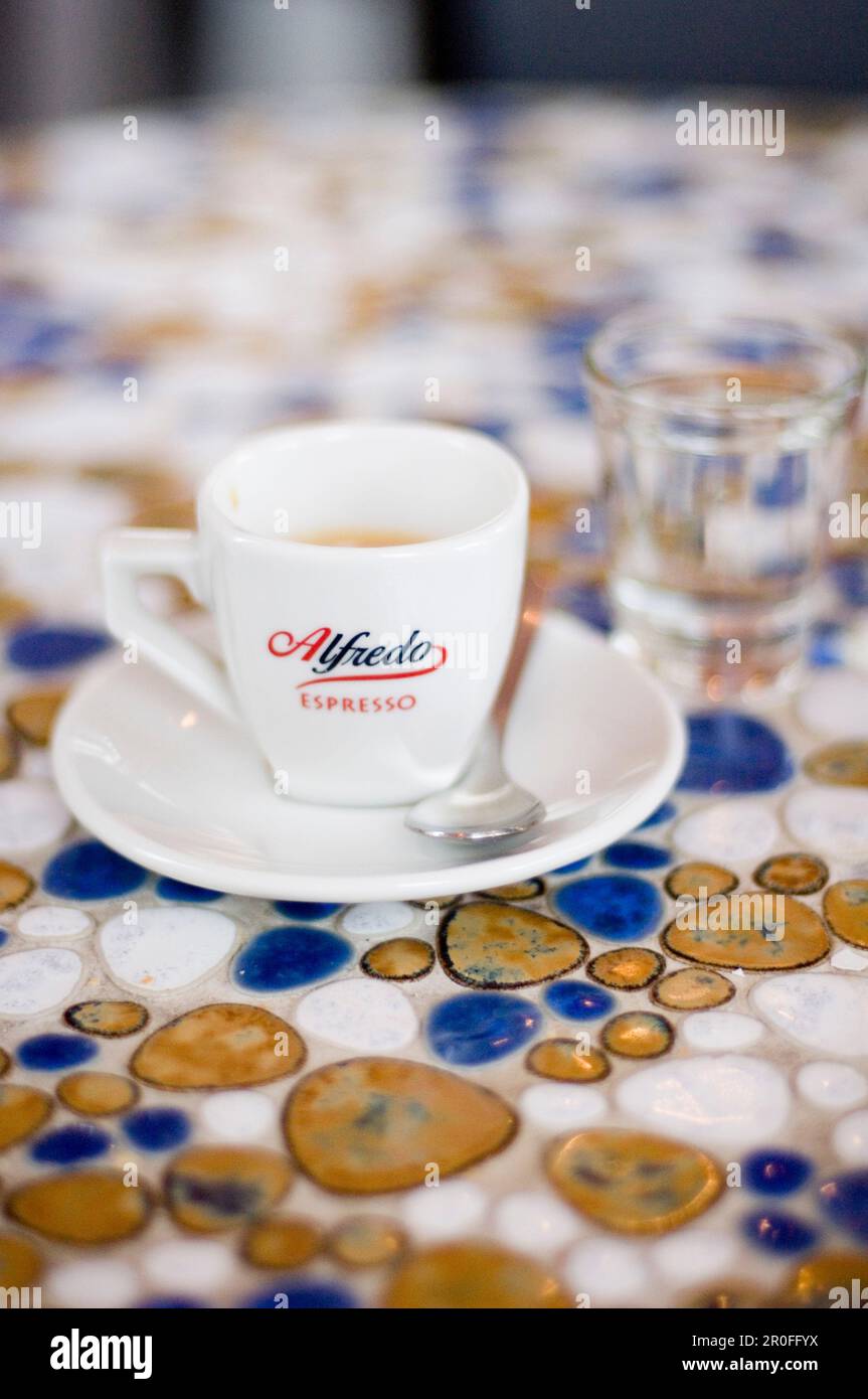 Cup of espresso, Leipzig, Saxony, Germany Stock Photo
