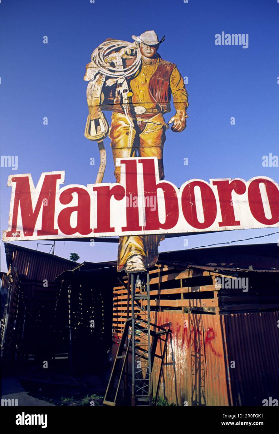 Costa Rica, Marlboro Man, cigarette billboard Stock Photo