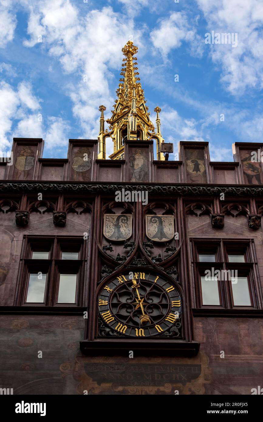 The iconic Red City Hall of Basel, Switzerland Stock Photo - Alamy