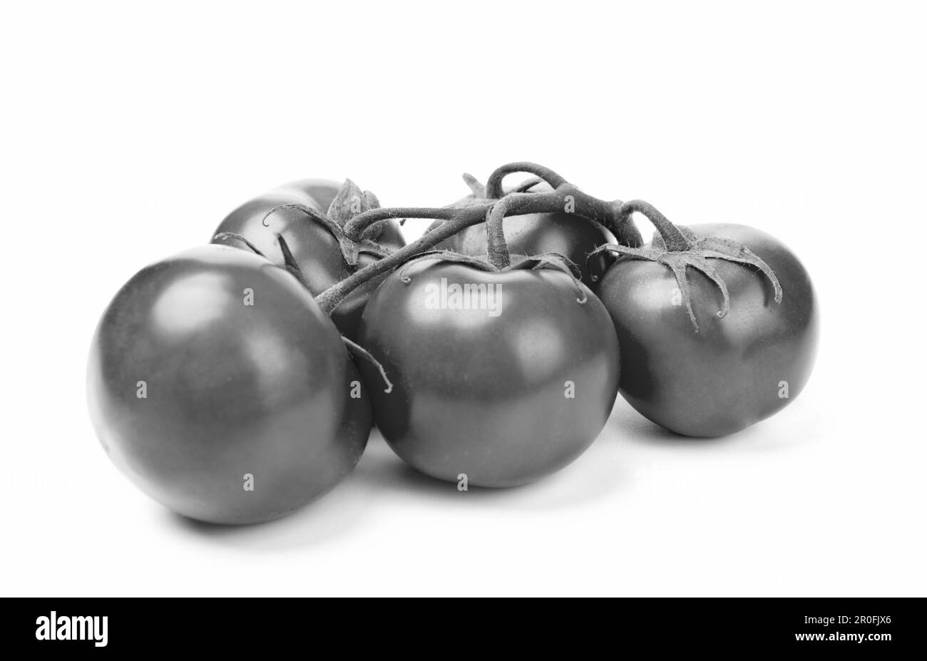bunch of red cherry tomatoes vegetables isolated on white Stock Photo ...