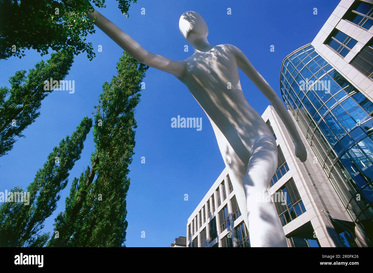 Walking Man statue, Leopoldstrasse, Munich, Bavaria, Germany Stock ...