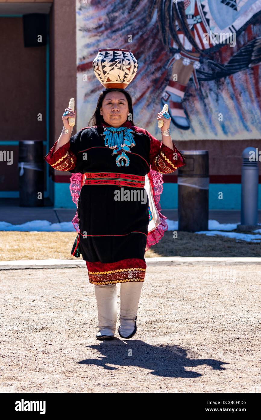 Traditional Zuni Dancing at Indian Pueblo Cultural Center in