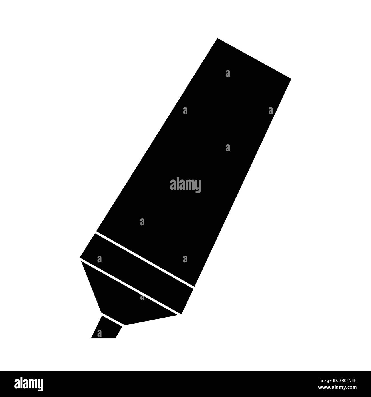 The marker icon. Highlighter symbol in glyph style. Flat Vector