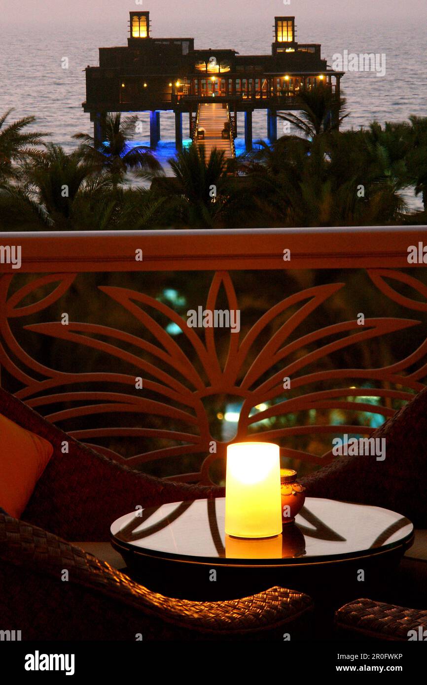 Al Qasr Hotel Restaurant, Madinat Jumeirah, Dubai, United Arab Emirates, UAE Stock Photo