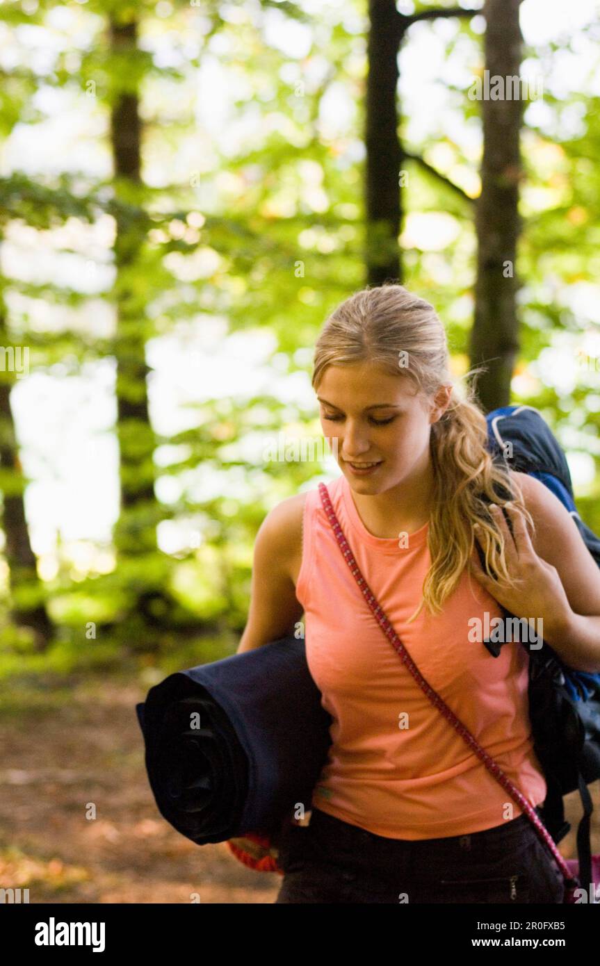 Woman go hiking look scenery hi-res stock photography and images - Alamy