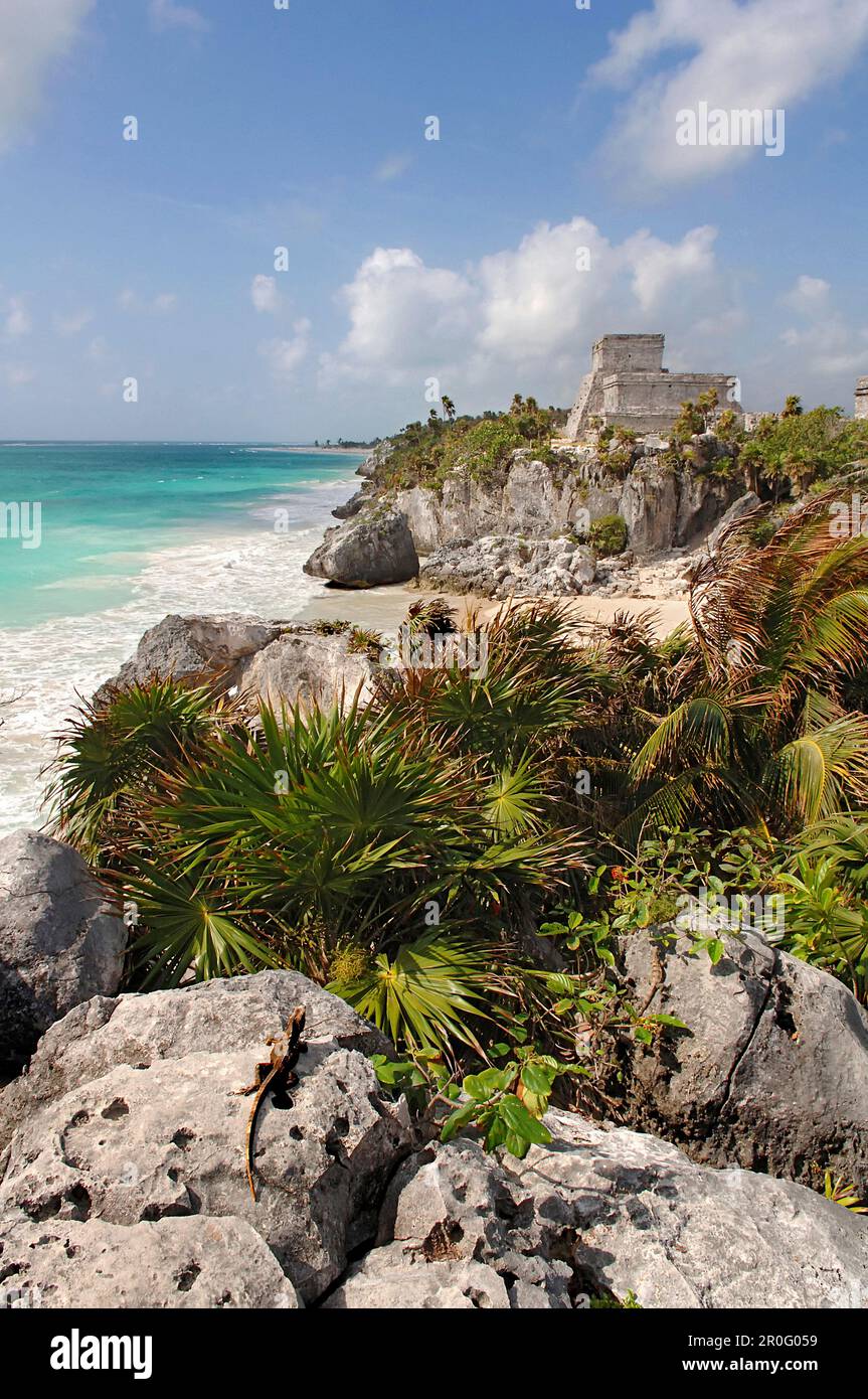 Ruins of Tullum, Yucatán, Mexico Stock Photo
