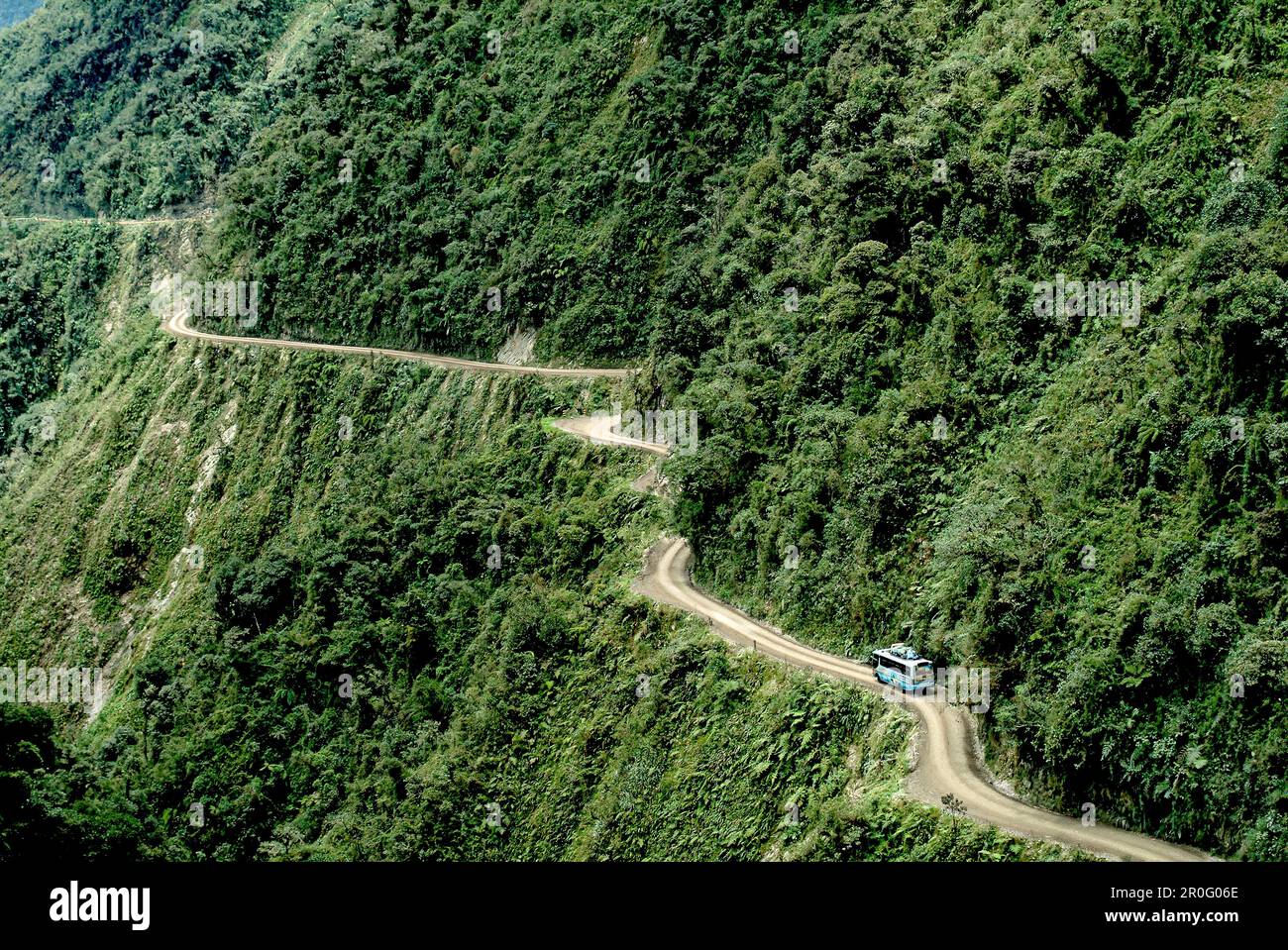 The Yungas Road, Road of Death, Road down to The Yungas, lowlands of ...