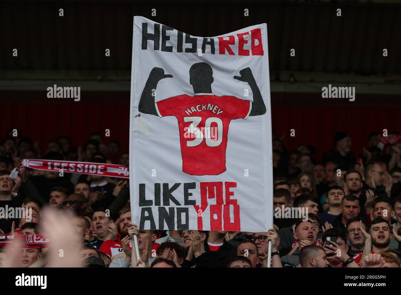 middlesbrough-uk-08th-may-2023-middlesbrough-supporters-wave-a-flag-for-hayden-hackney-during-the-sky-bet-championship-match-middlesbrough-vs-coventry-city-at-riverside-stadium-middlesbrough-united-kingdom-8th-may-2023-photo-by-james-heatonnews-images-in-middlesbrough-united-kingdom-on-582023-photo-by-james-heatonnews-imagessipa-usa-credit-sipa-usaalamy-live-news-2R0G5PH.jpg