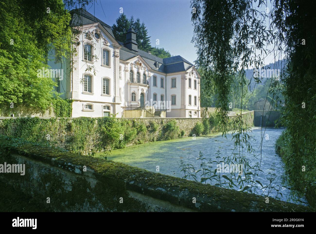 Weilerbach castle, near Bollendorf, Eifel, Rhineland Palatinate, Germany Stock Photo