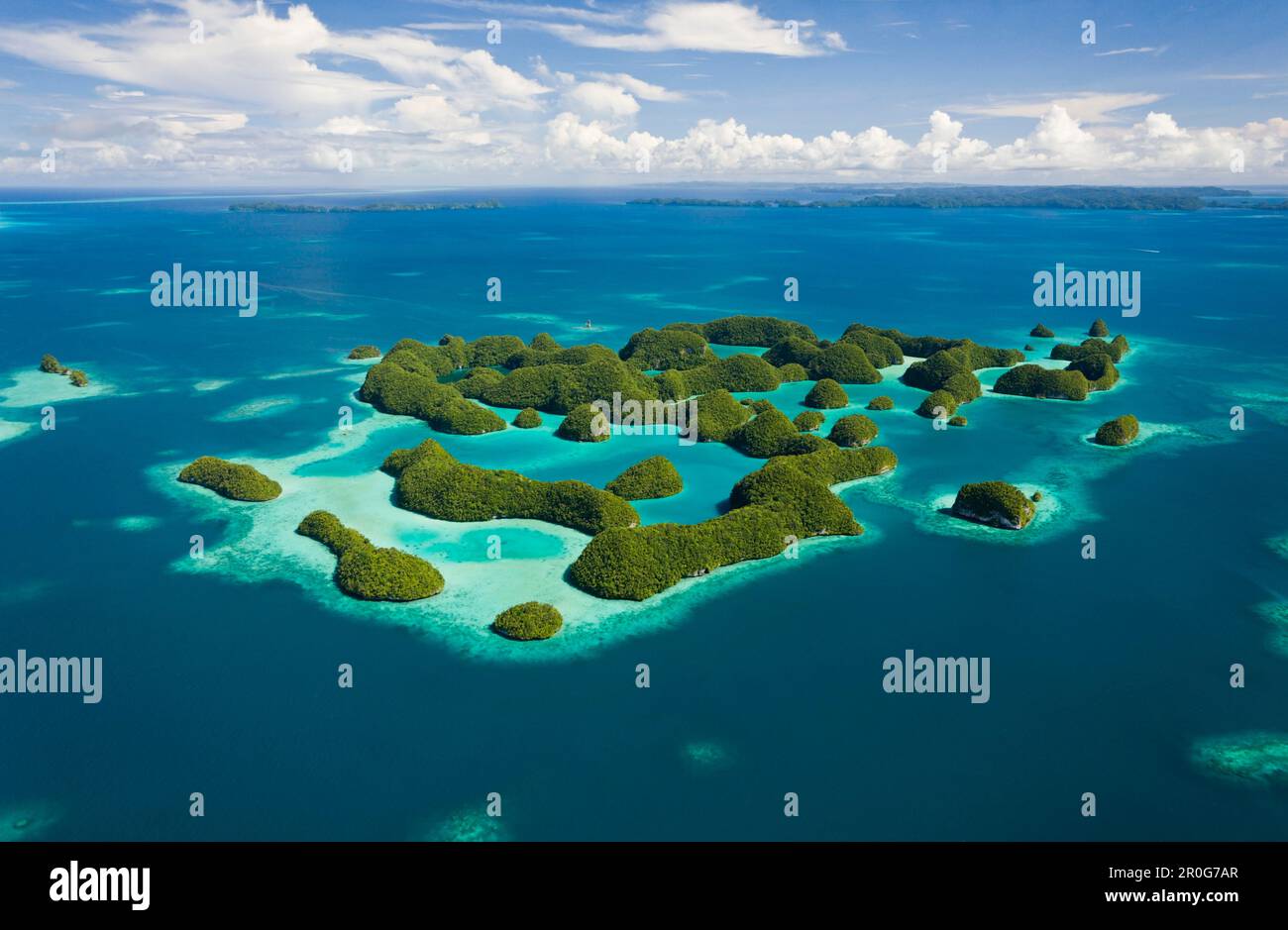 Micronesia View Aerieal View of Seventy Islands, Micronesia, Palau Stock Photo - Alamy