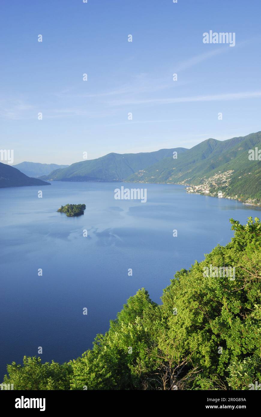 Lake Maggiore with isle of Brissago, Isole di Brissago, Ronco sopra ...