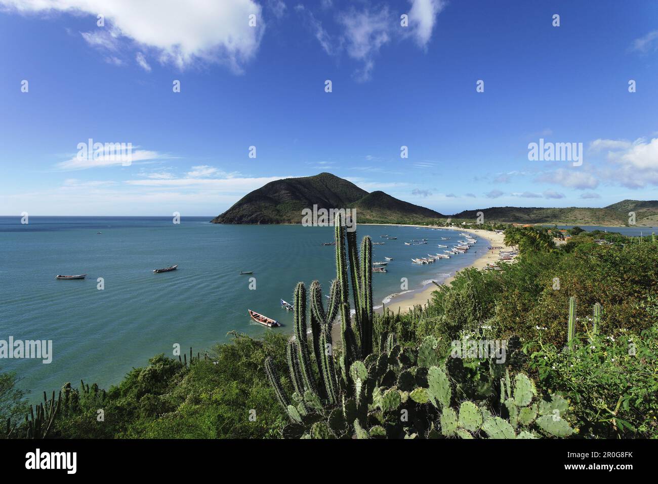 View over Playa Galera, Juangriego, Isla Margarita, Nueva Esparta ...