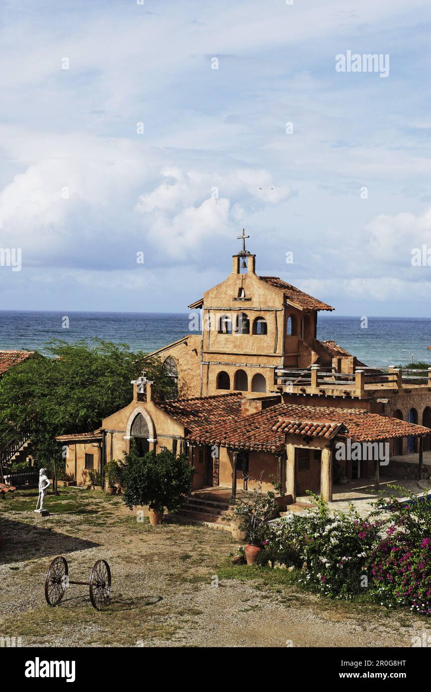 Church, Pueblos de Margarita, Juangriego, Isla Margarita, Nueva Esparta, Venezuela Stock Photo