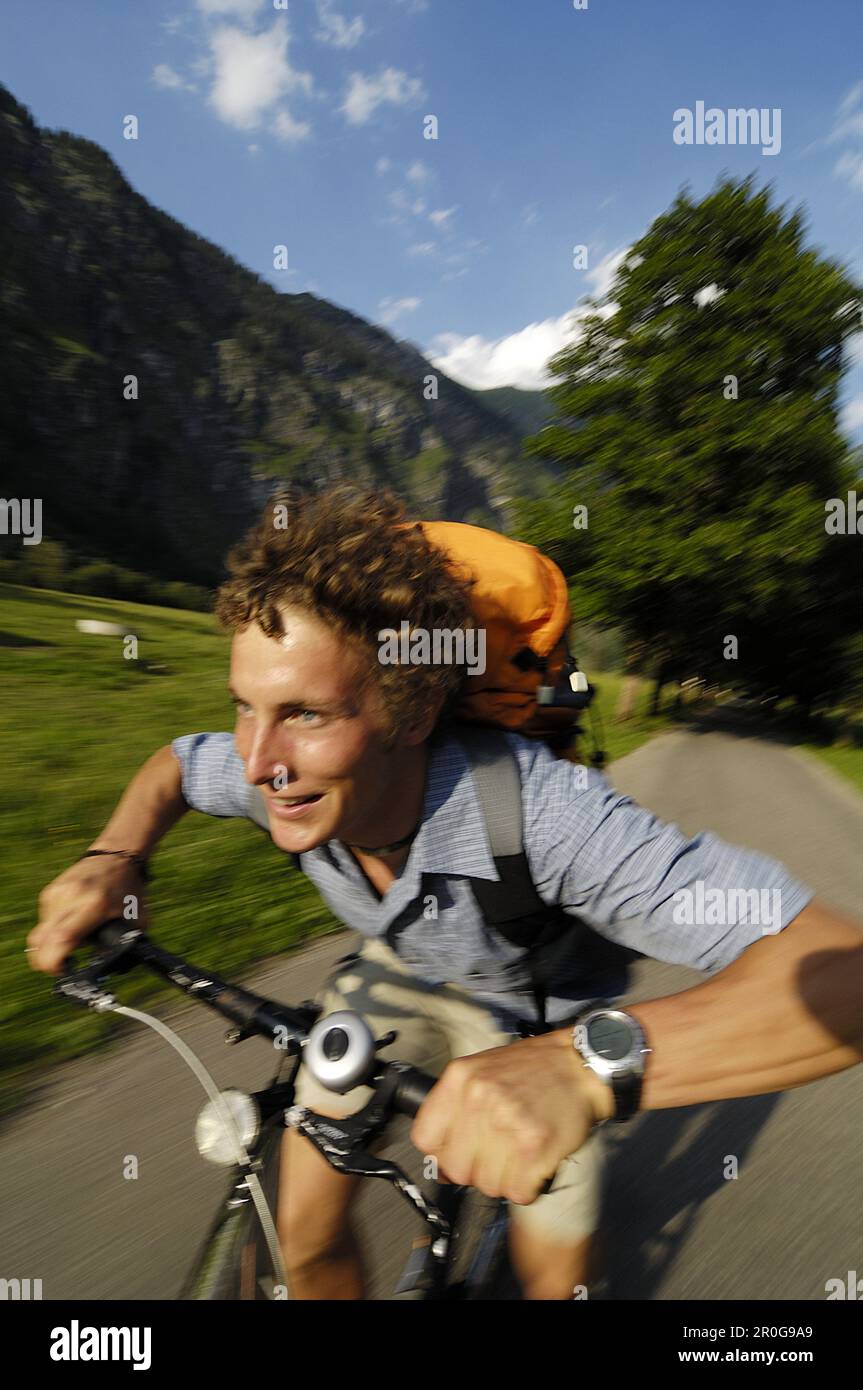 Over Bike Riding Point view shot riding bicycle hi-res stock photography and images - Alamy