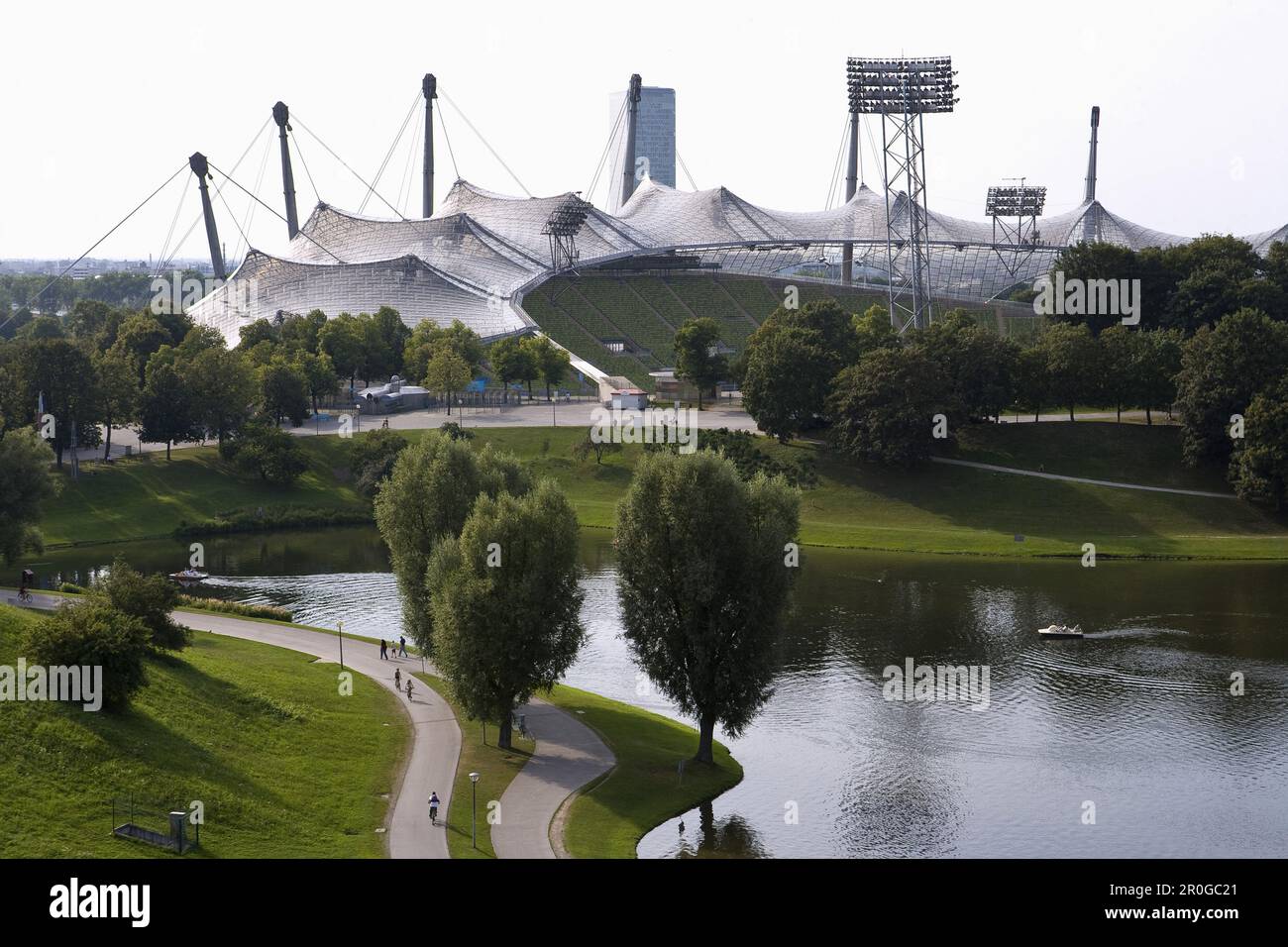 Olympia Park, Munich, Upper Bavaria, Bavaria, Germany, Europe Stock Photo