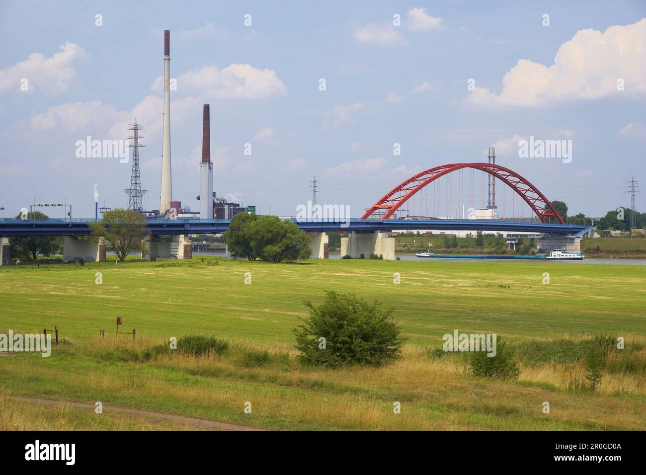 Bridge of Solidarity, Duisburg, North Rhine-Westphalia, Germany Stock Photo