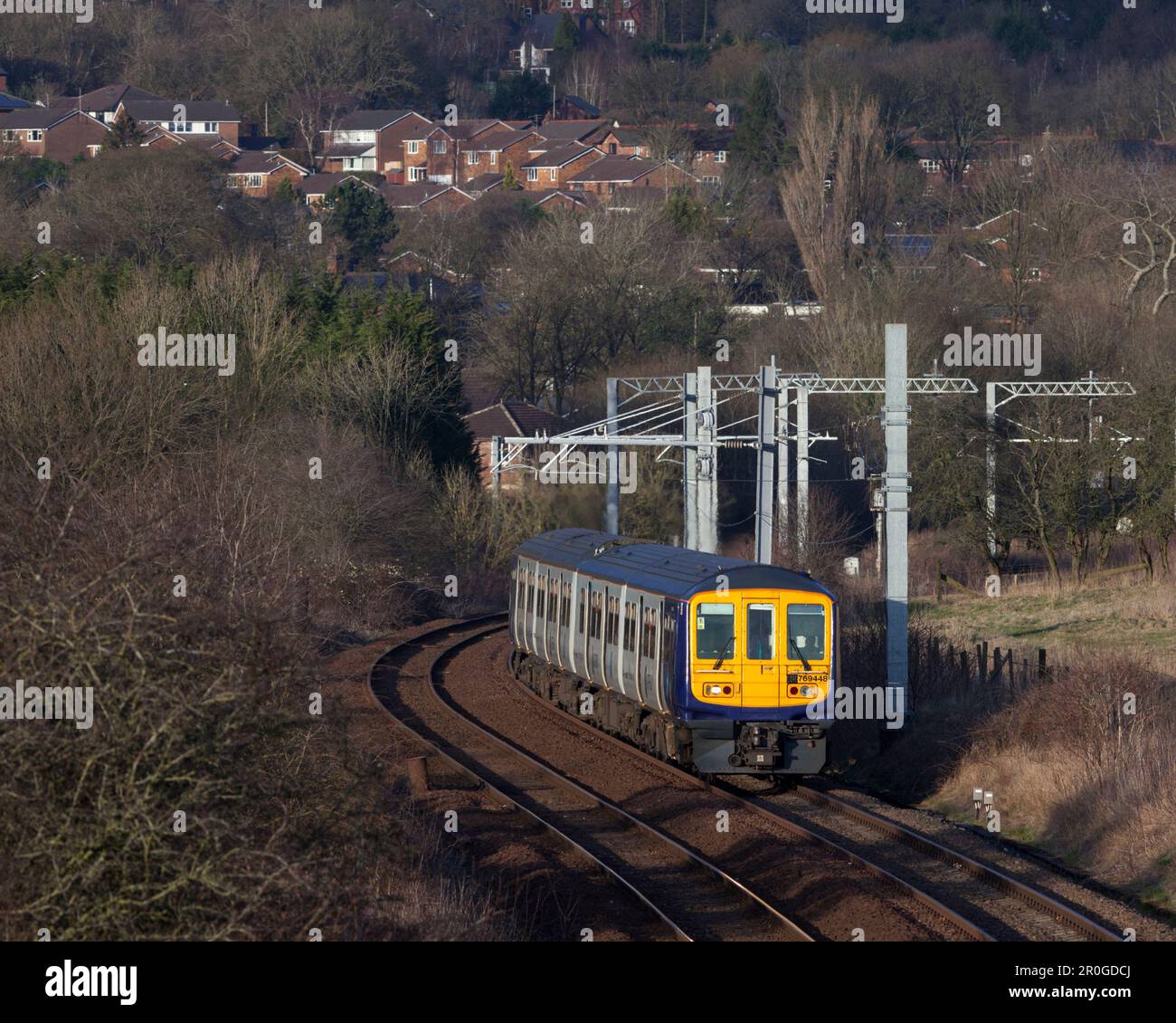 Northern Rail class 769 bi mode flex train 769448 heading away from the