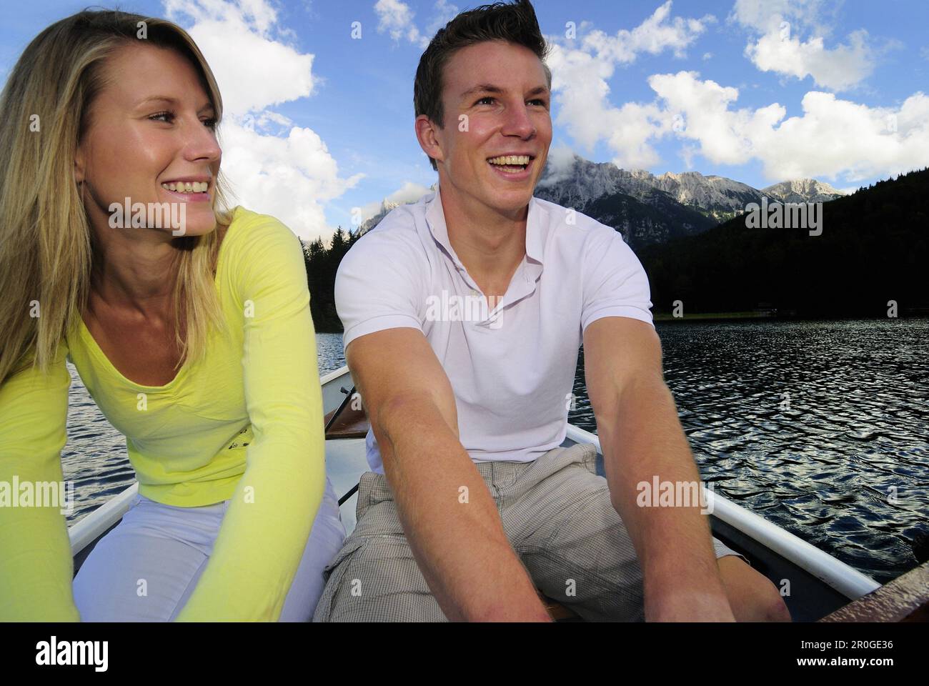 Two couples in rowboat in hi-res stock photography and images - Alamy