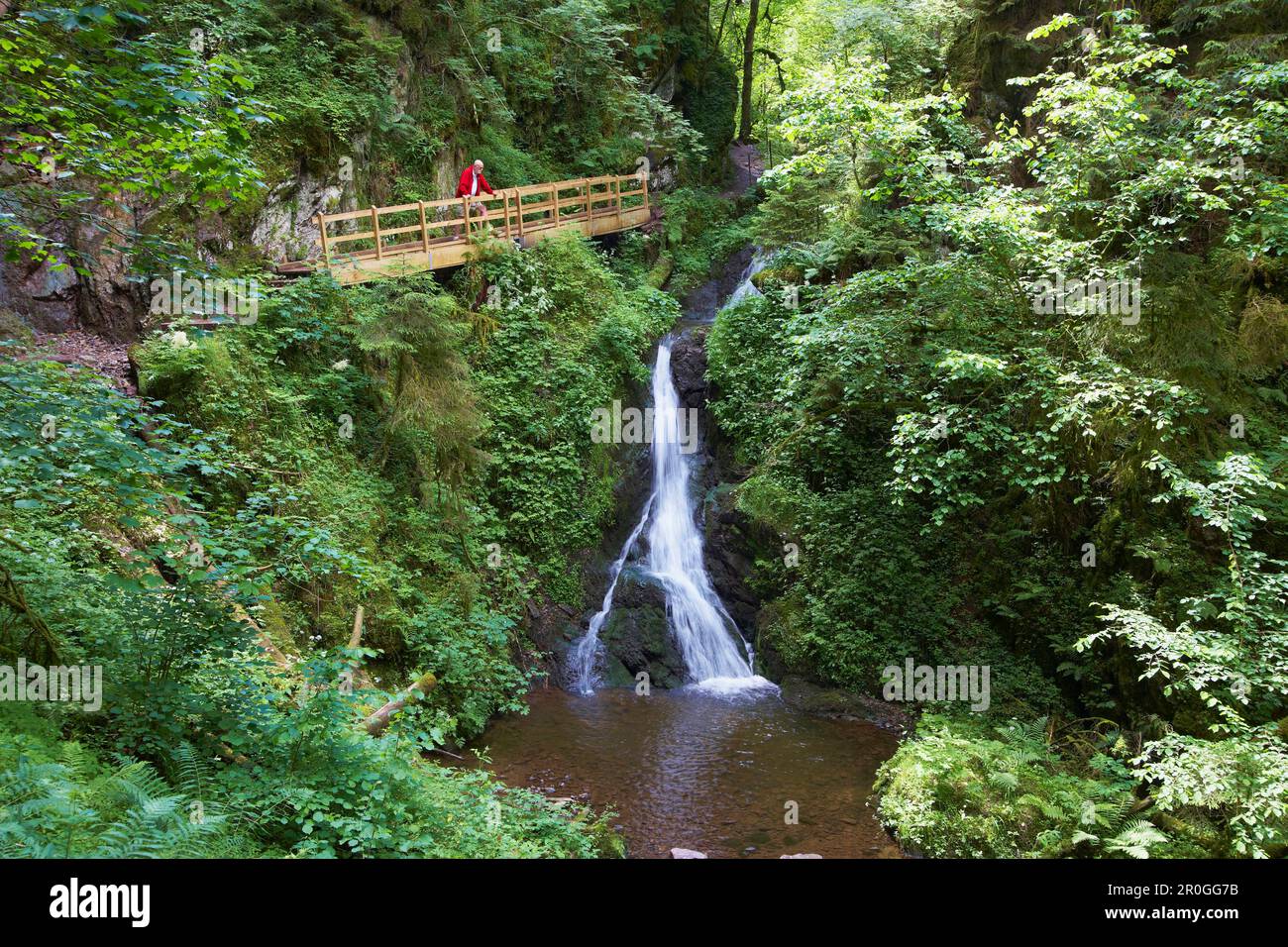 Waterfall in Lotenbachklamm, Wutach gorge, Black Forest, Baden-Wurttemberg, Germany Stock Photo