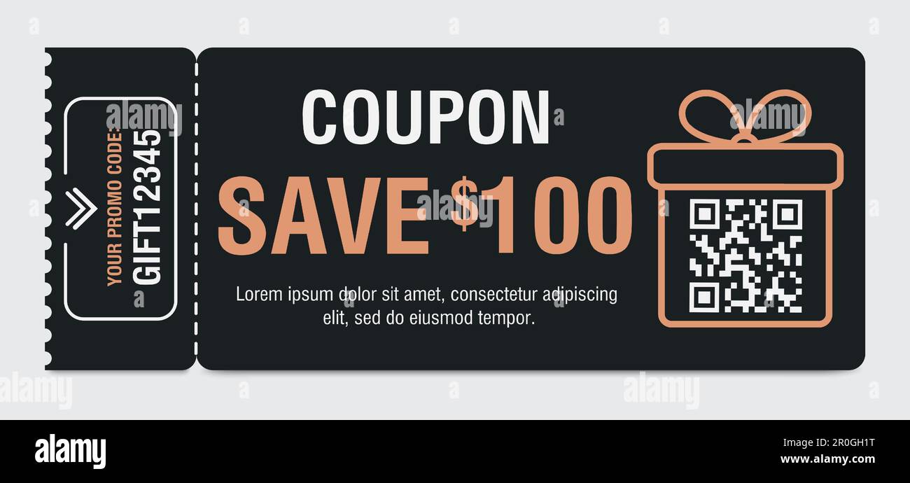 Gift cards vouchers with reward in 100 dollars with simple