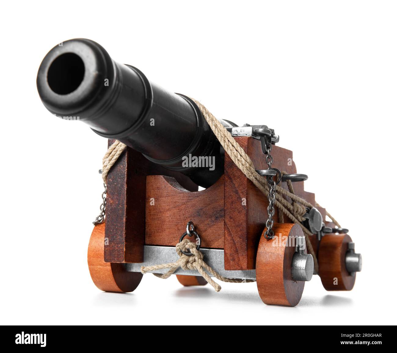 Toy model of cannon isolated on white background Stock Photo Alamy