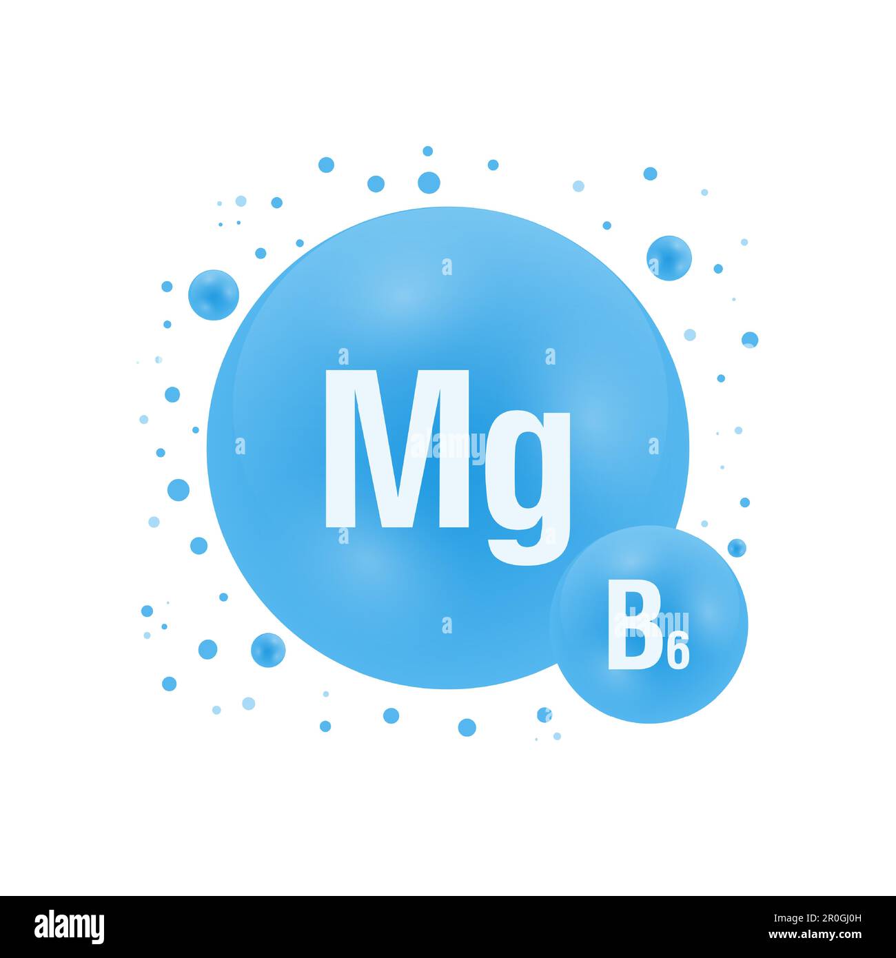 Minerals Magnesium Mg and vitamin B6. Medical healthcare concept