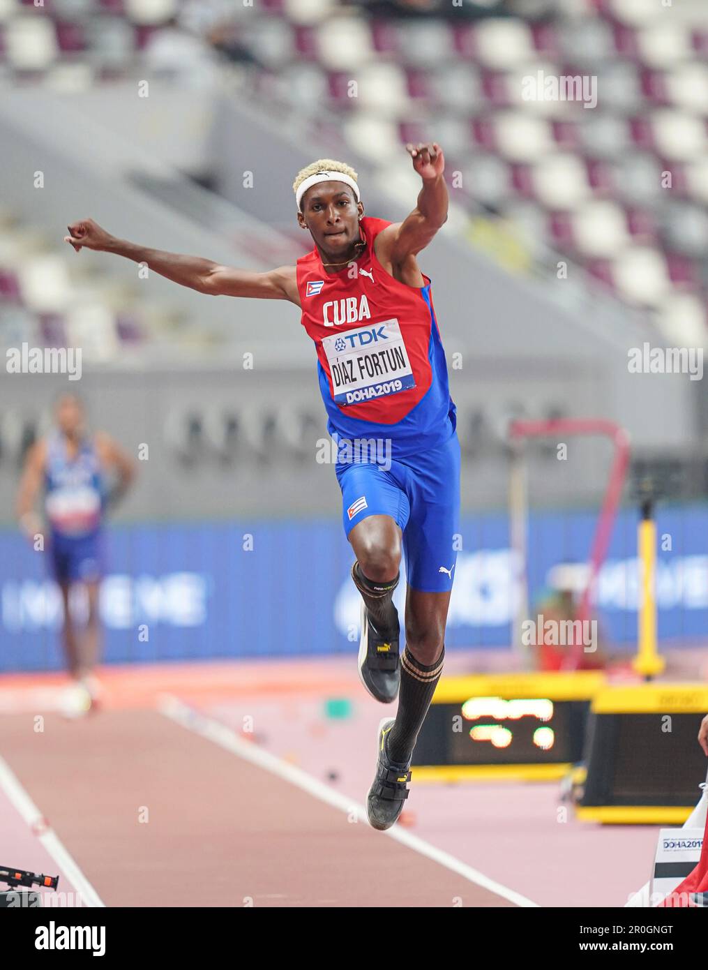 Jordan Alejandro Díaz Fortun in the triple jump at the Doha 2019 World