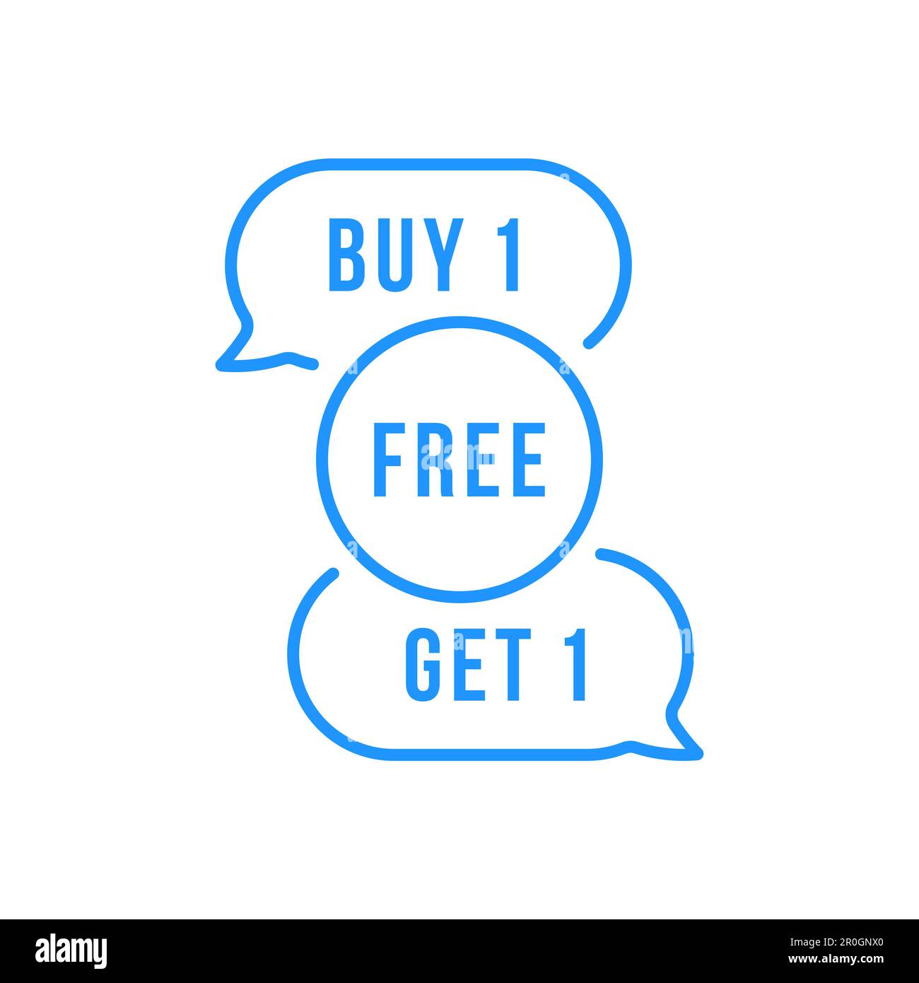 blue buble like buy one get 1 free promo Stock Vector Image & Art Alamy