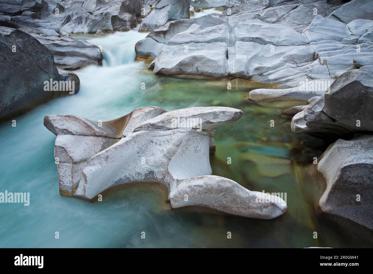 Rocks in a river at Valle Verzasca, Ticino, Switzerland, Europe Stock ...