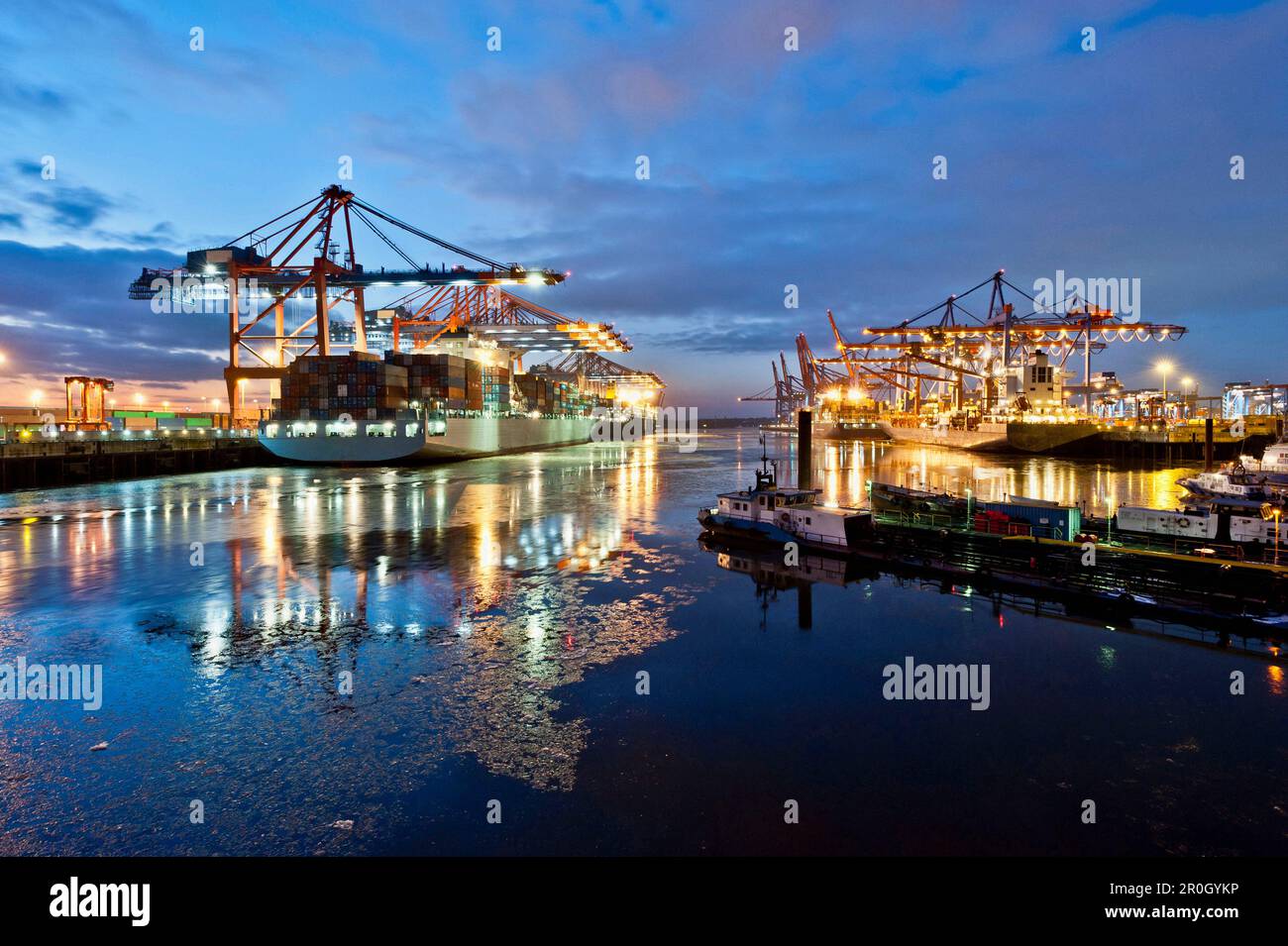 Eurokai Container Terminal, port of Hamburg, Germany Stock Photo - Alamy