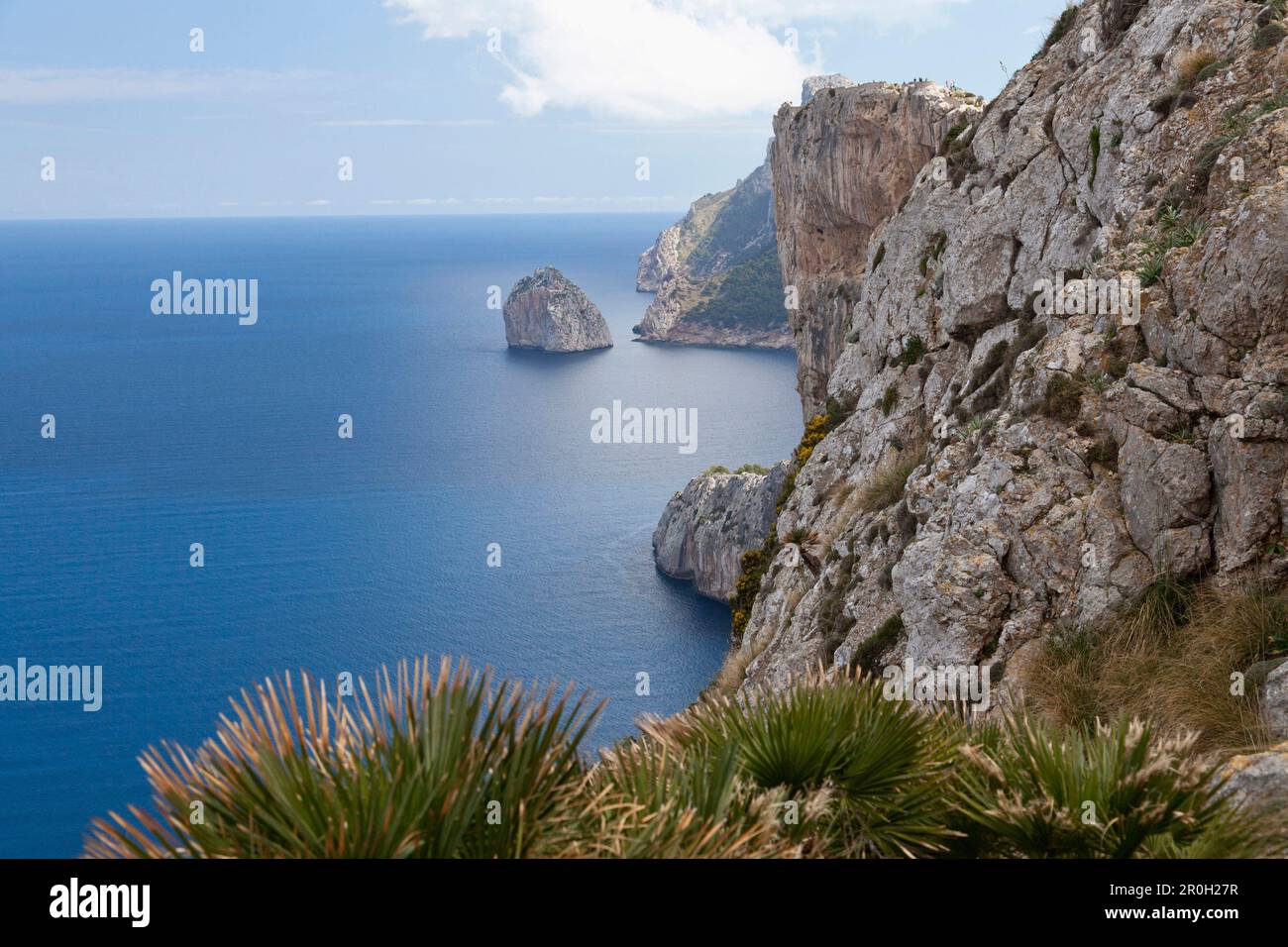Hiking on Mallorca, Mirador de la Creueta, Cap Formentor, Mediterranean Sea, Cap de Formentor, Serra de Tramuntana, UNESCO World Nature Site, Mallorca Stock Photo
