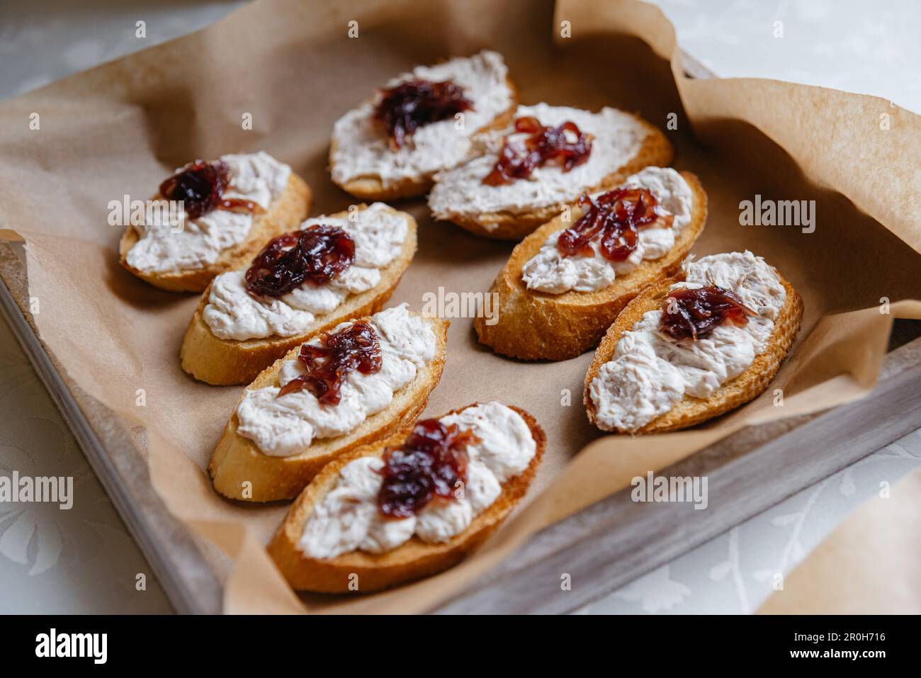 Tuna Spread Bruschetta Party Snack. A fresh and flavorful tuna spread