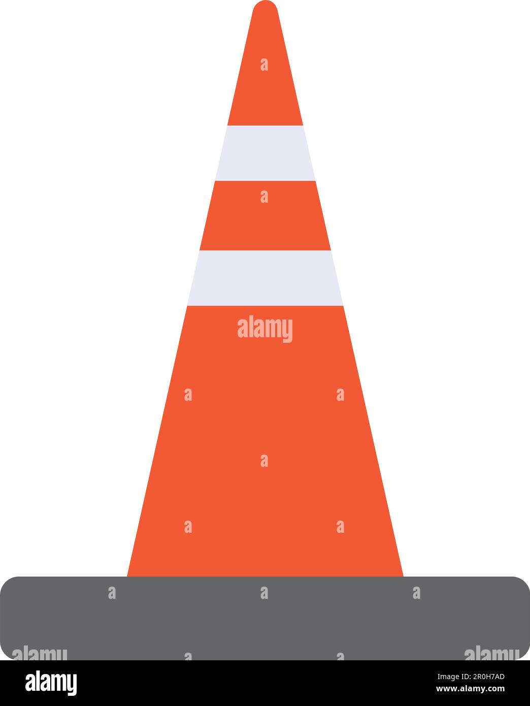 TRAFFIC CONE IN FULL COLOR, WITHOUT DELINEATION Stock Vector