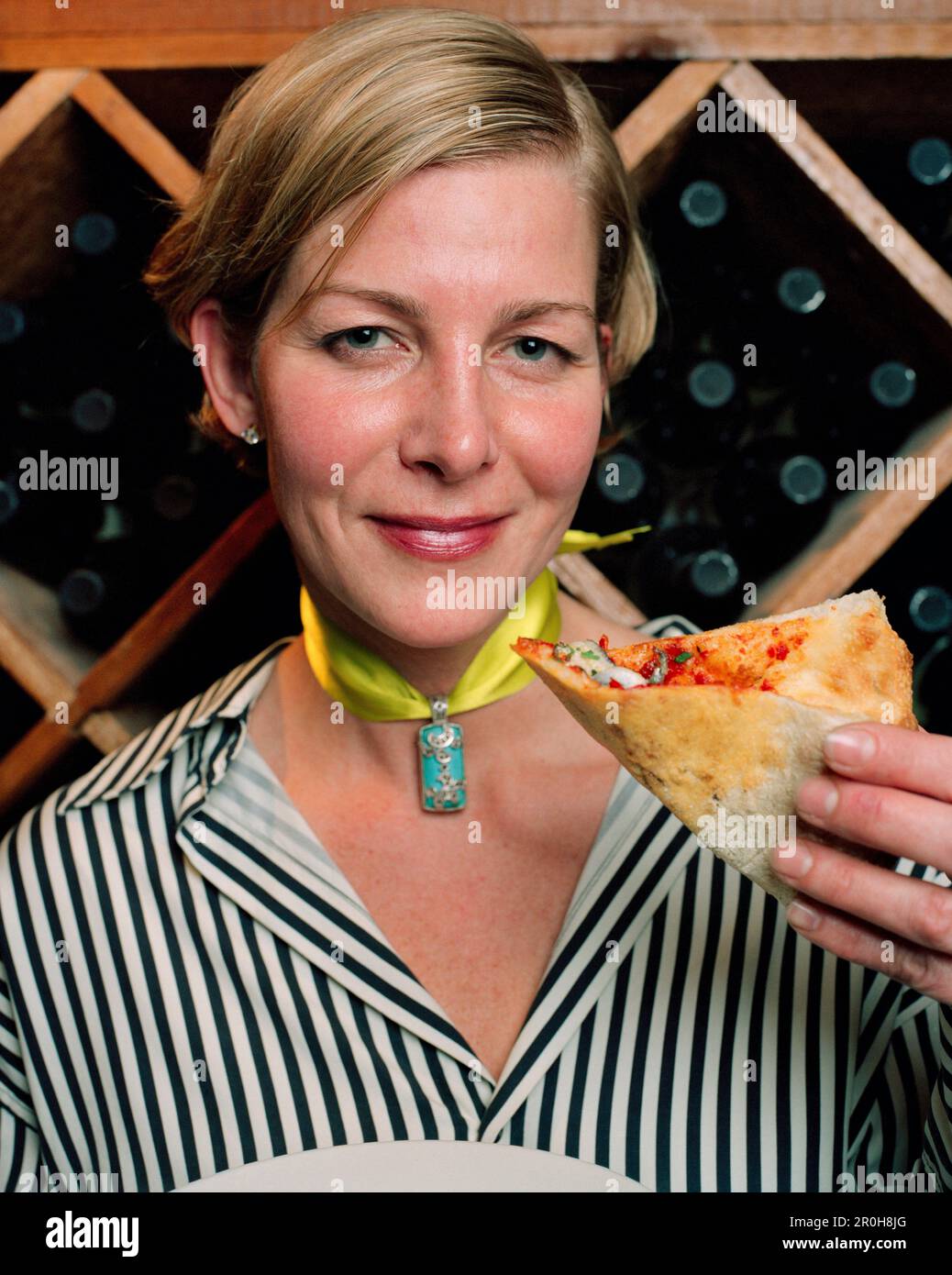 USA, California, Los Angeles, portrait of a mid adult lady holding