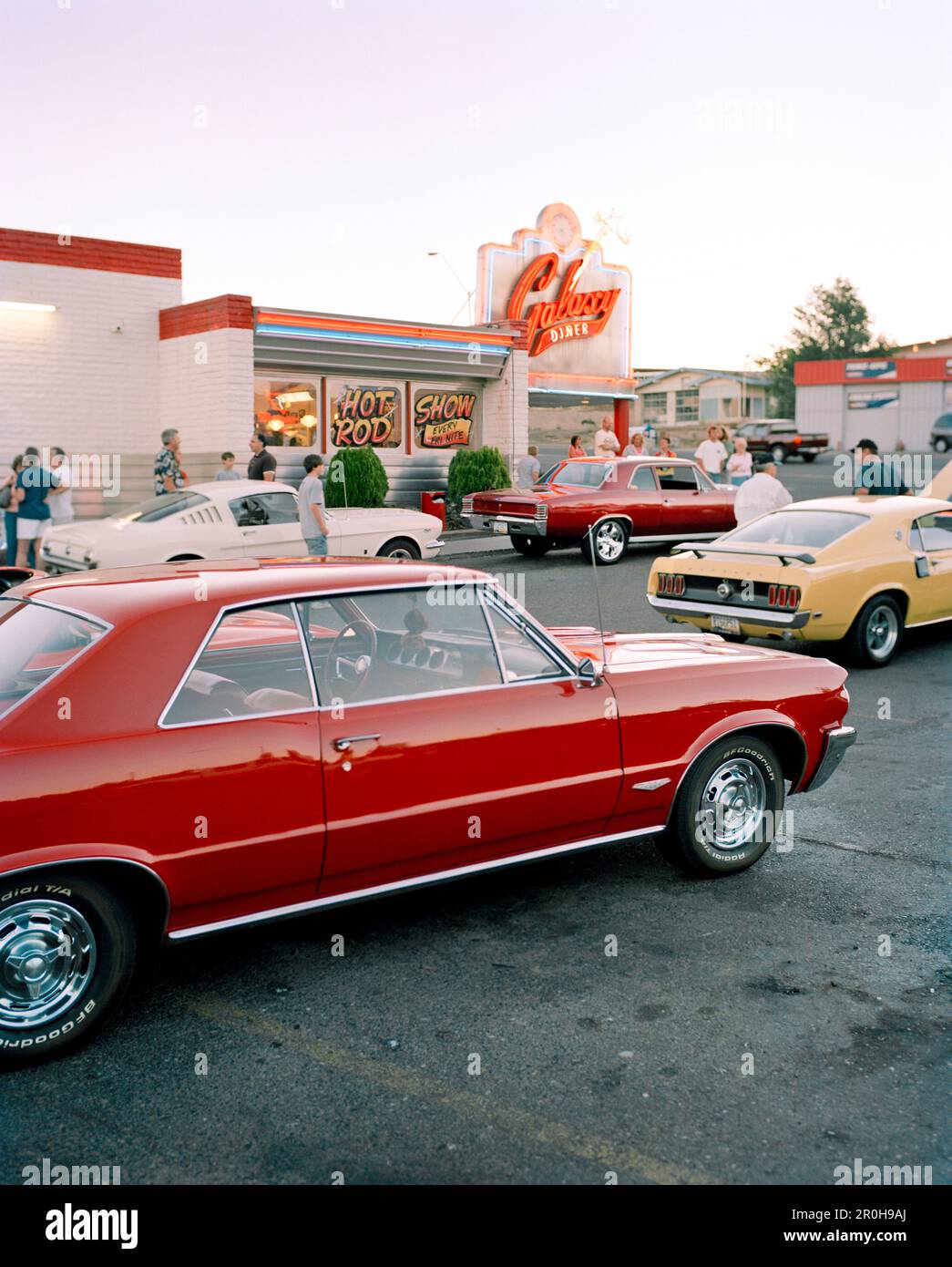 USA, Arizona, Holbrook, car show at the galaxy diner Stock Photo Alamy