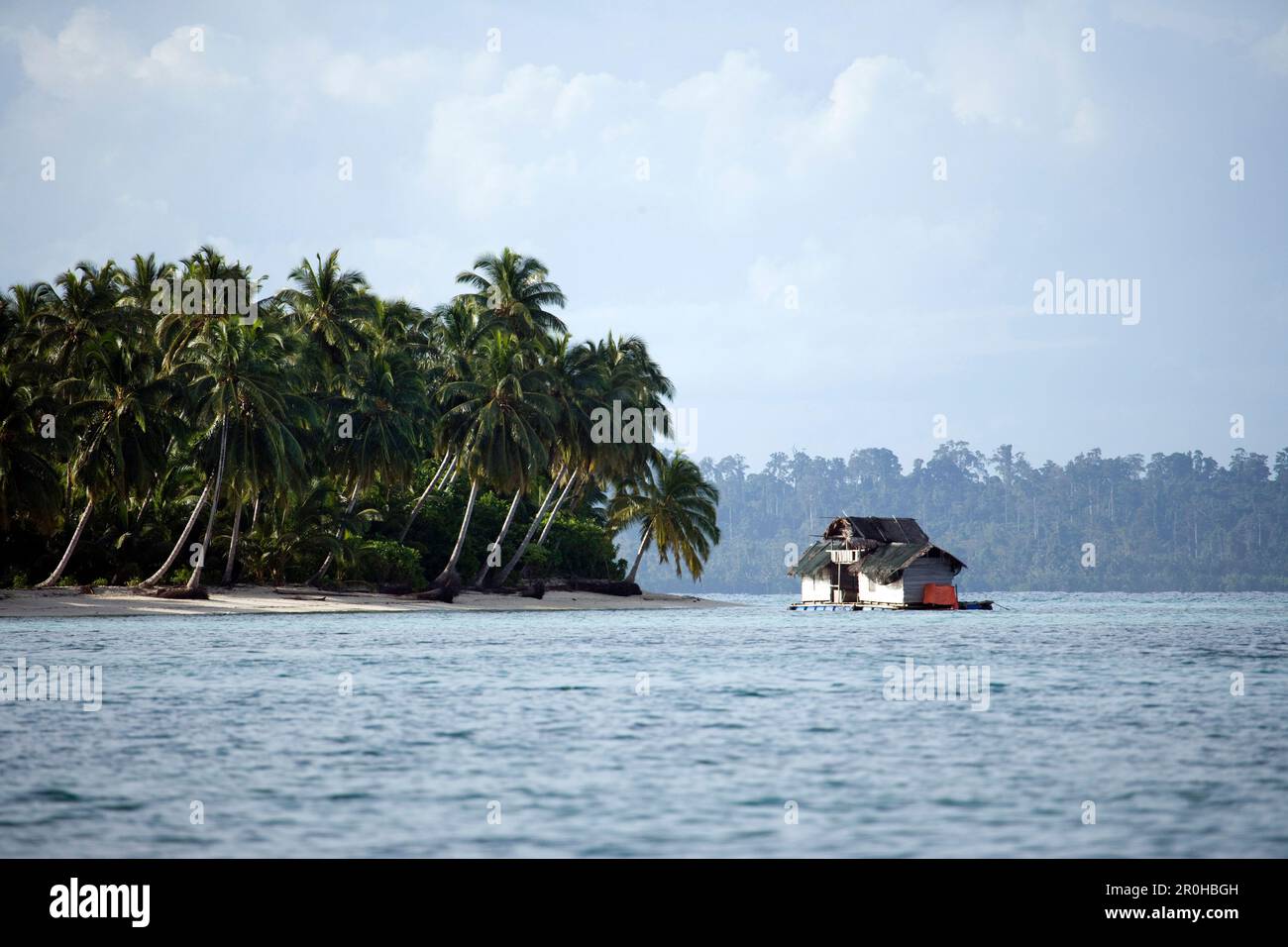 INDONESIA, Mentawai Islands, floating house Stock Photo