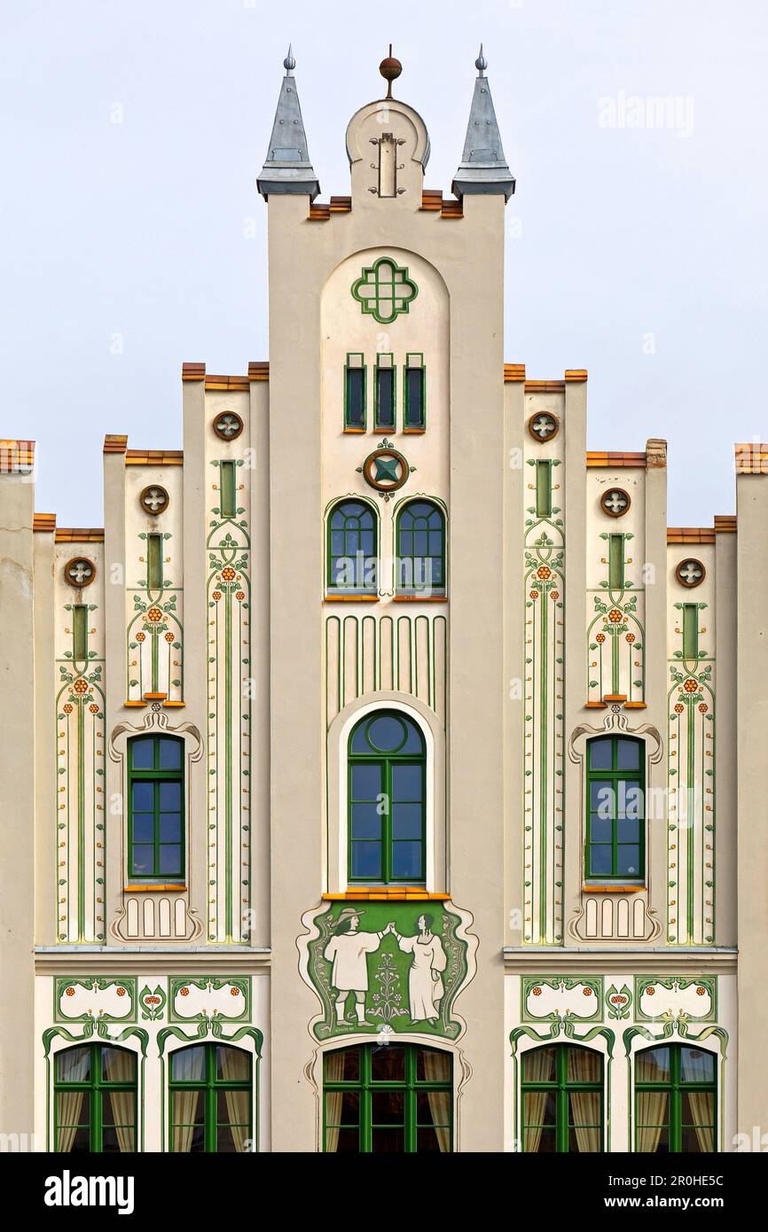 gable house, one of the oldest town houses in Wismar, Germany