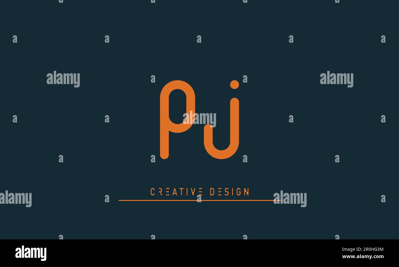 Alphabet letters Modern Creative logo PJ , JP Stock Vector Image & Art ...