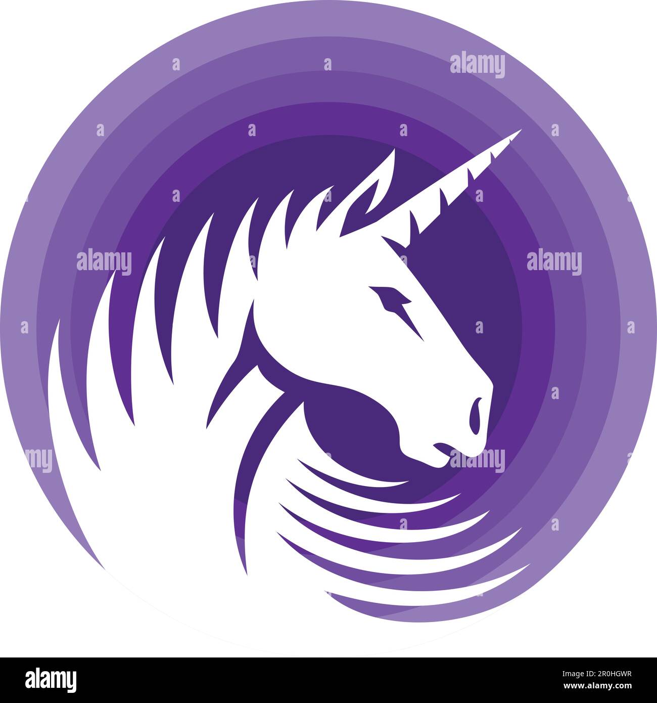 Unicorn Head Logo Template Design Stock Vector Image Art Alamy
