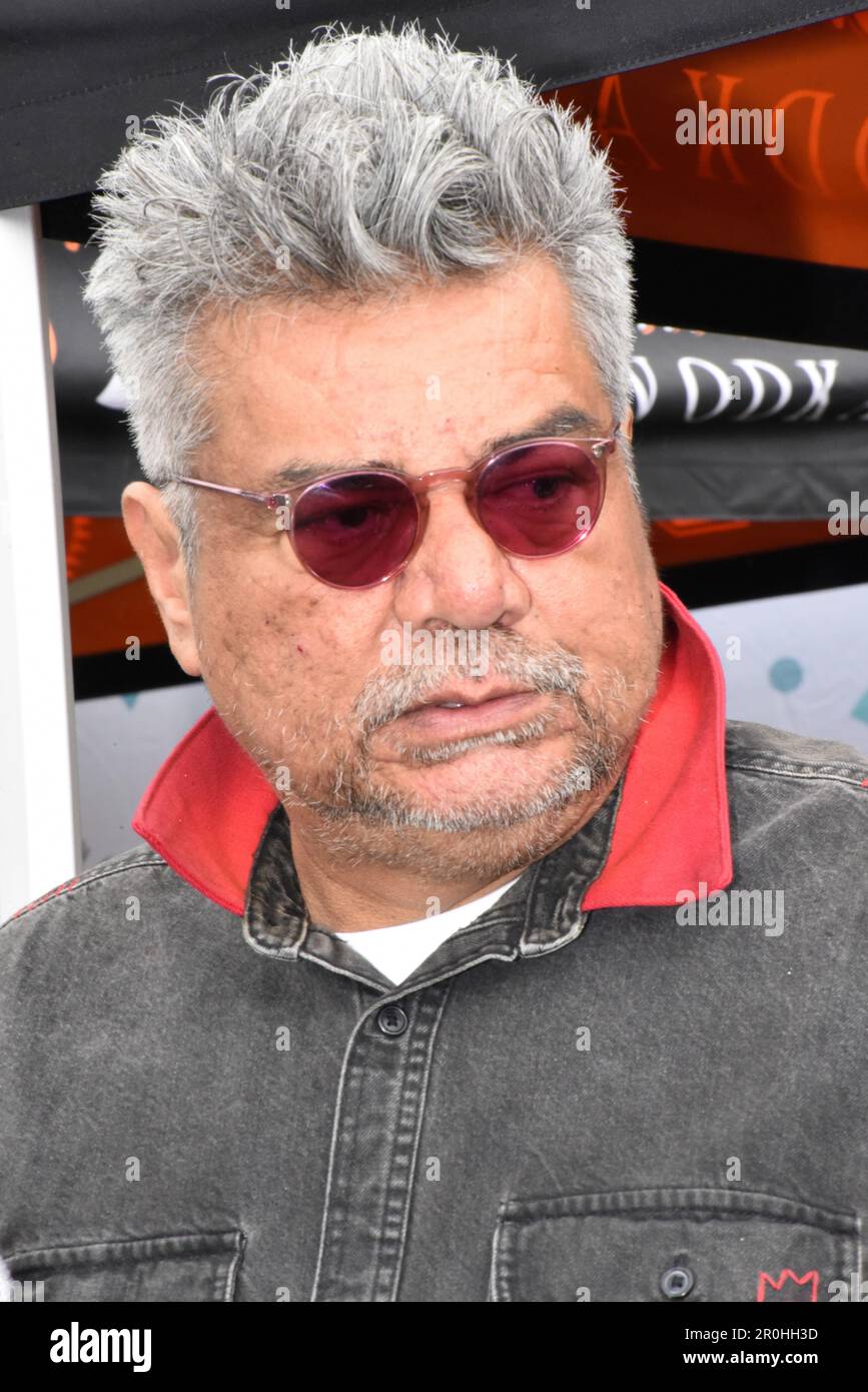 Los Angeles, USA. 1st May, 2023. George Lopez on the golf course before tee off at the George Lopez Celebrity Foundation 16th Annual Golf Tournament changing the course of kidney health together. Lakeside Country Club, Toluka Lake, CA. (Credit Image: © Catherine Bauknight/ZUMA Press Wire) EDITORIAL USAGE ONLY! Not for Commercial USAGE! Stock Photo