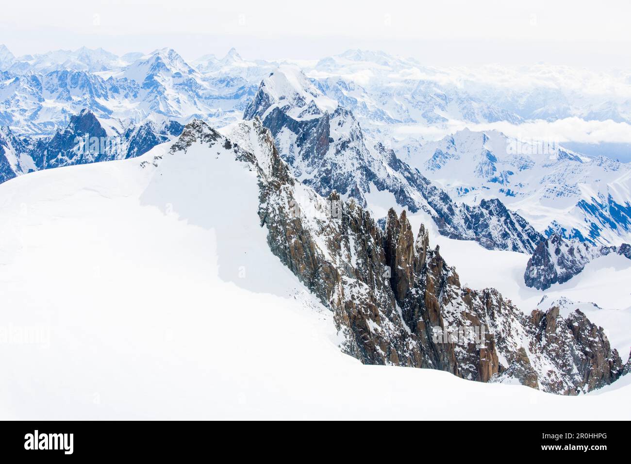 Grand Jorasses with Grand Combin, Matterhorn and Monte Rosa in ...