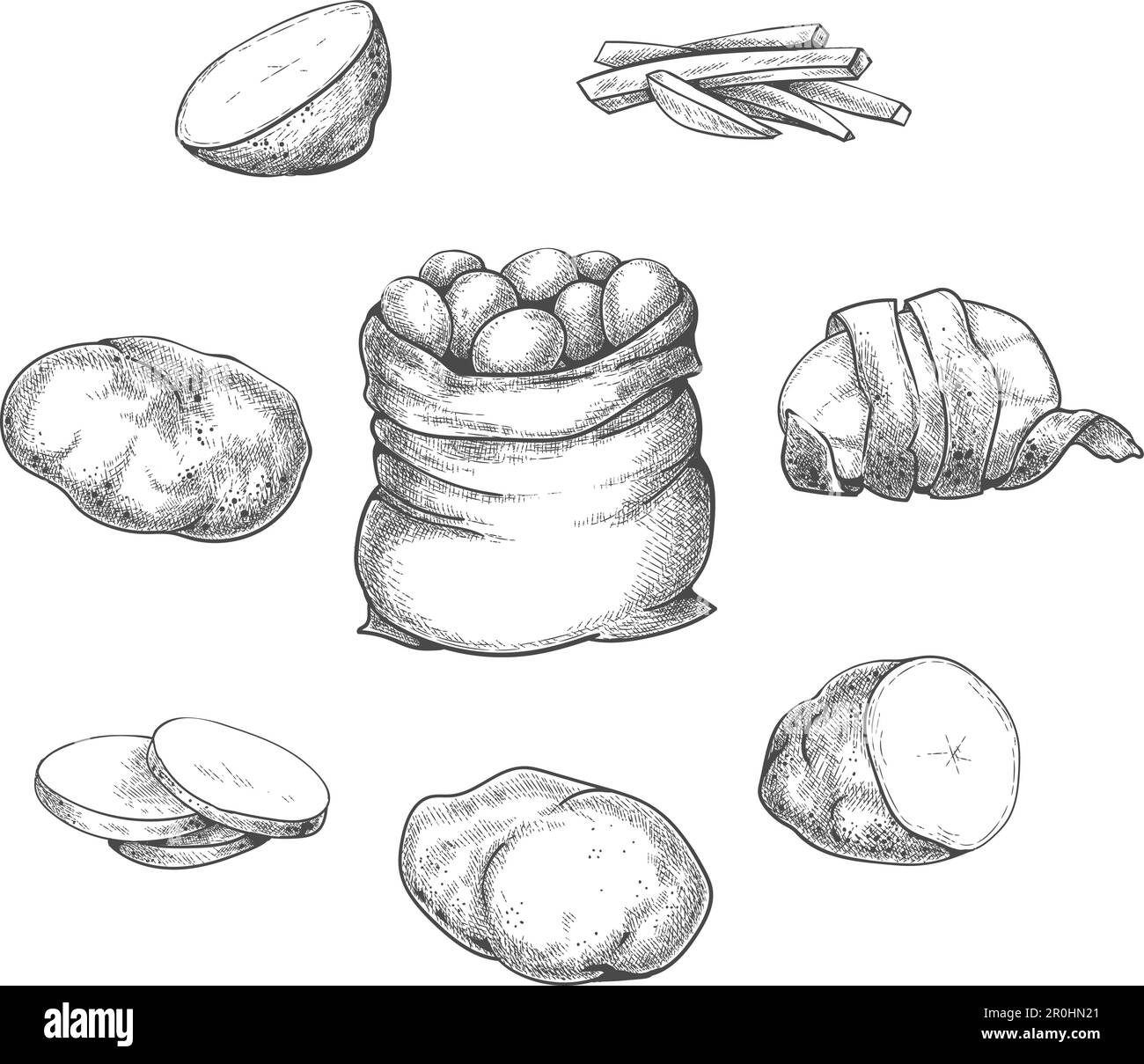 Potato pile Black and White Stock Photos & Images Alamy