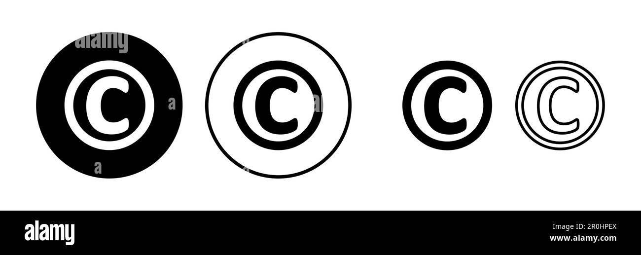 Copyright icon vector. copyright symbol Stock Vector Image & Art Alamy