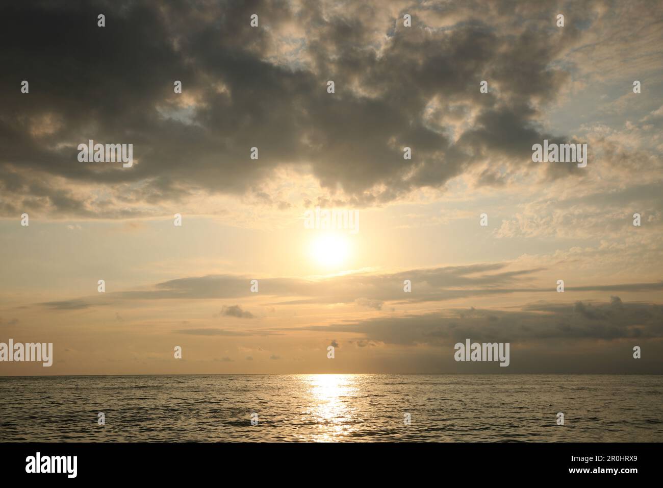 Picturesque view of sky with beautiful clouds over sea Stock Photo - Alamy