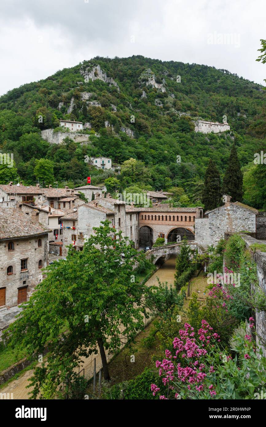 View from Via Cattedrale over the river towards the historic