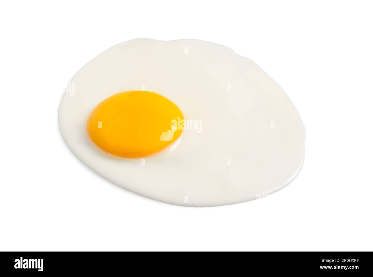 Tasty fried chicken egg isolated on white Stock Photo - Alamy