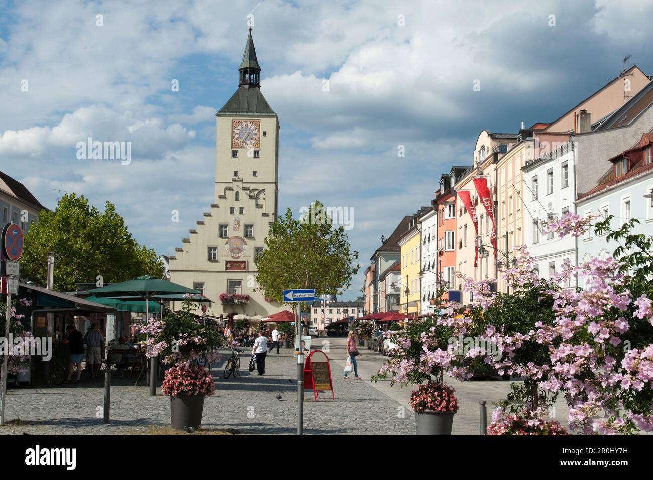Town Square Luitpoldplatz And Old Town Hall Deggendorf Bavarian 