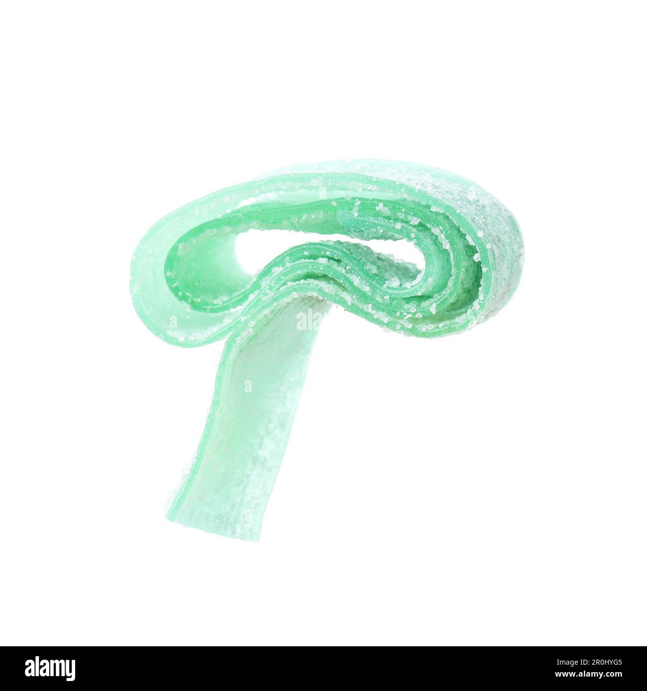 Green sweet jelly candy on white background Stock Photo - Alamy