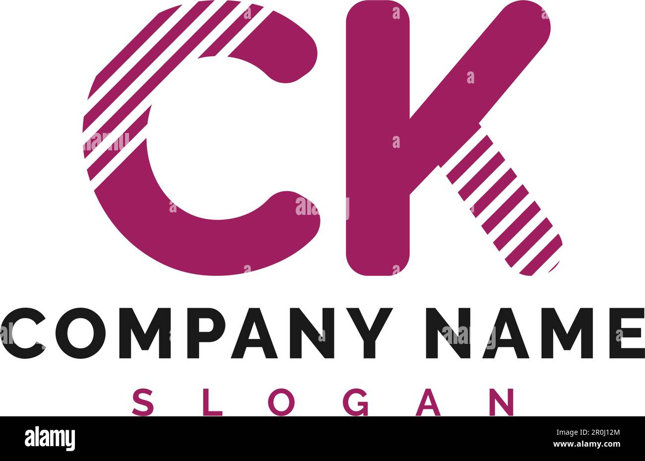 CK Letter Logo Design. CK letter logo Vector Illustration - Vector Stock Vector